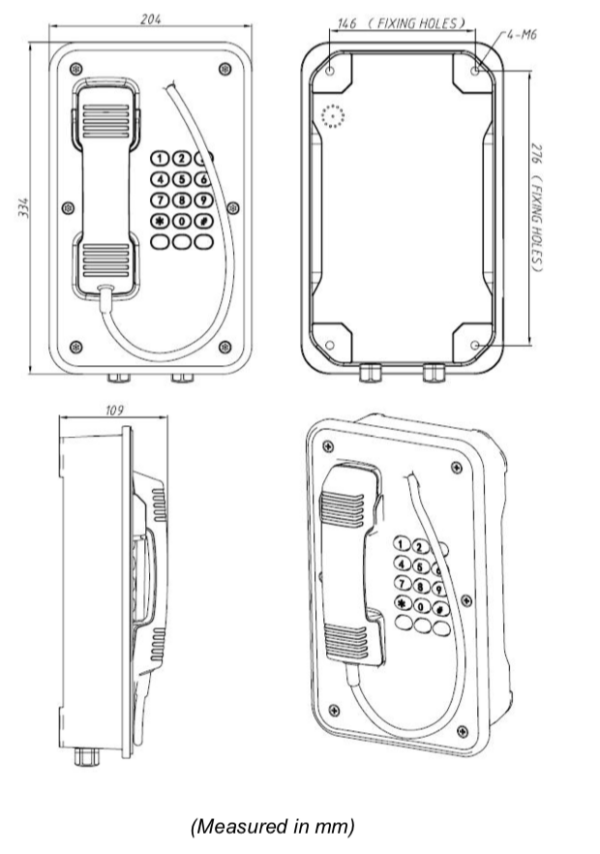 JR103-FK Telefono Industrial Vozell